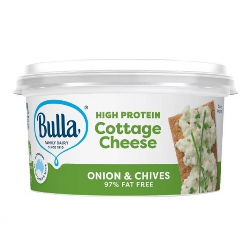 200gm x 6 Onion & Chives Cottage Cheese - Bulla (BOX)