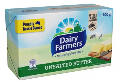 500gm Unsalted Butter - Dairy Farmers