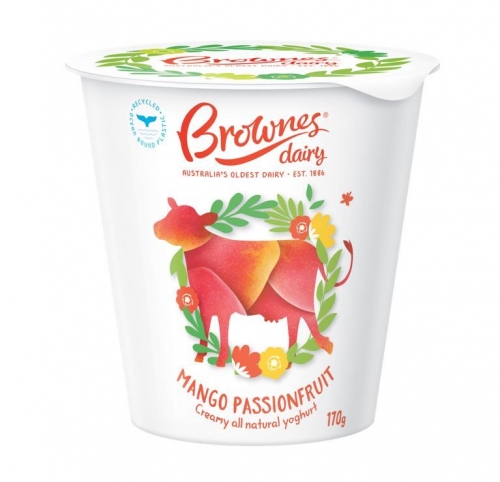 170gm Mango Passionfruit Yoghurt - Brownes