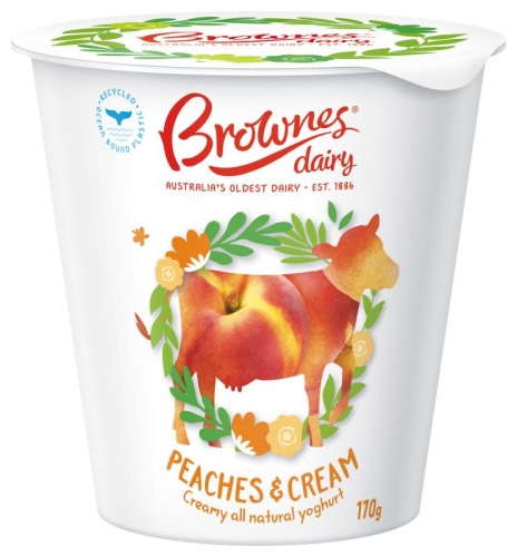 170gm Peach Yoghurt - Brownes