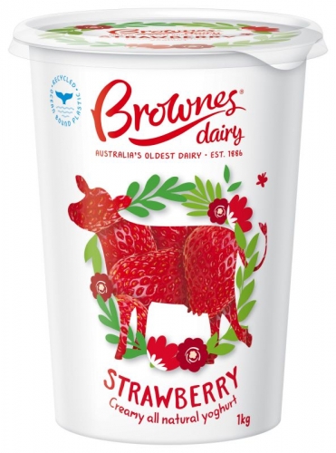 1kg Strawberry Yoghurt - Brownes
