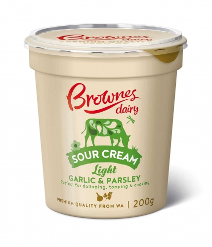 200ml x 8 Sour Cream Garlic & Parsley - Brownes (BOX)