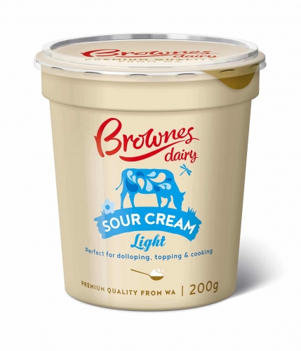 200ml x 8 Sour Lite Cream - Brownes (BOX)