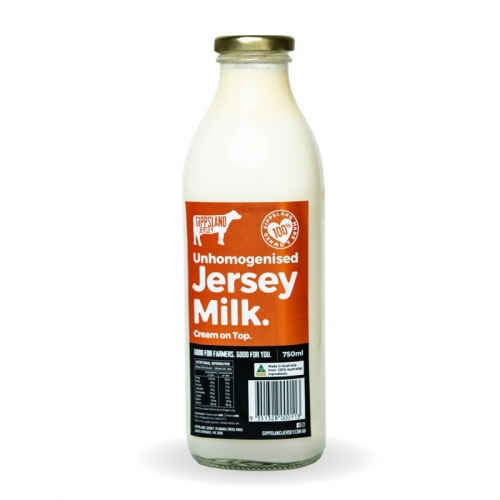 750mlx6 UNHOMOGENISED milk - Gippsland Jersey (BOX)