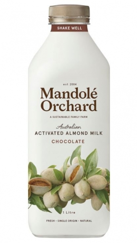 1 litre x 6 Fresh Chocolate Almond Milk - Mandole (BOX)