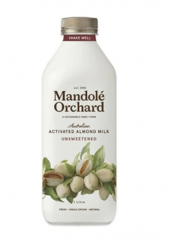 1 litre x 6 Fresh Unsweetened Almond Milk - Mandole (BOX)