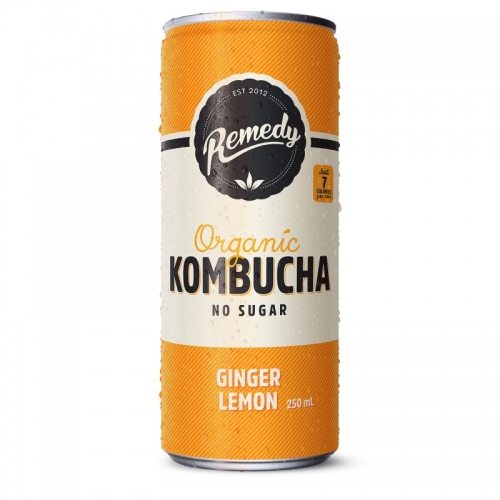 Remedy Ginger & Lemon Kombucha 250mlx4x6* (BOX)