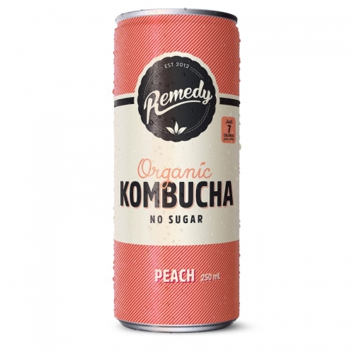 Remedy Peach Kombucha 250mlx4x6* (BOX)