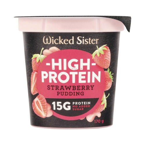 Wicked Sister High Protein Pudding Strawberry 170gm
